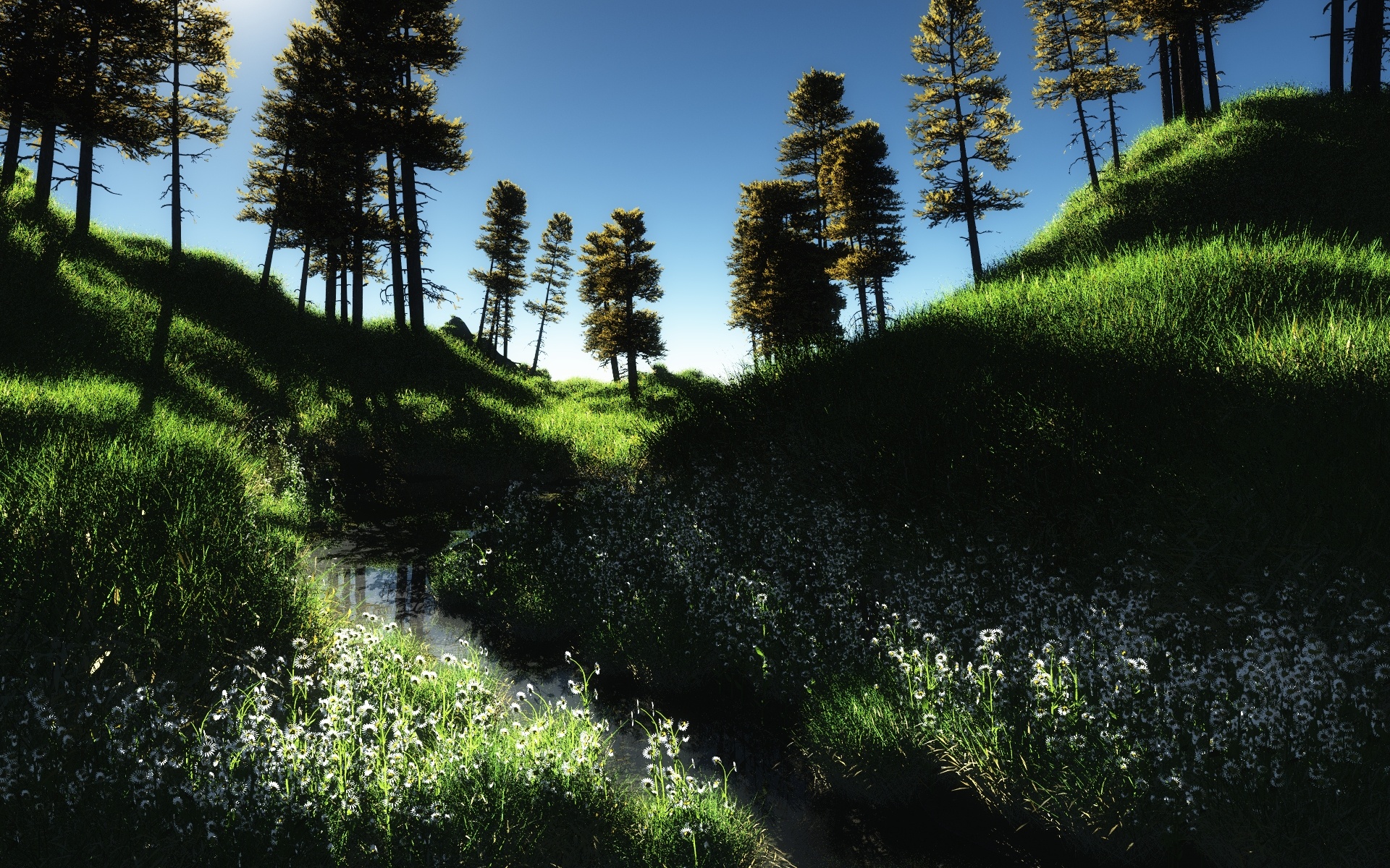 Windows 3d Wallpaper The Leading River Spring Widescreen