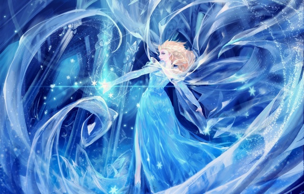 Wallpaper Art Alcd Frozen Disney Elsa Girl Cold Films