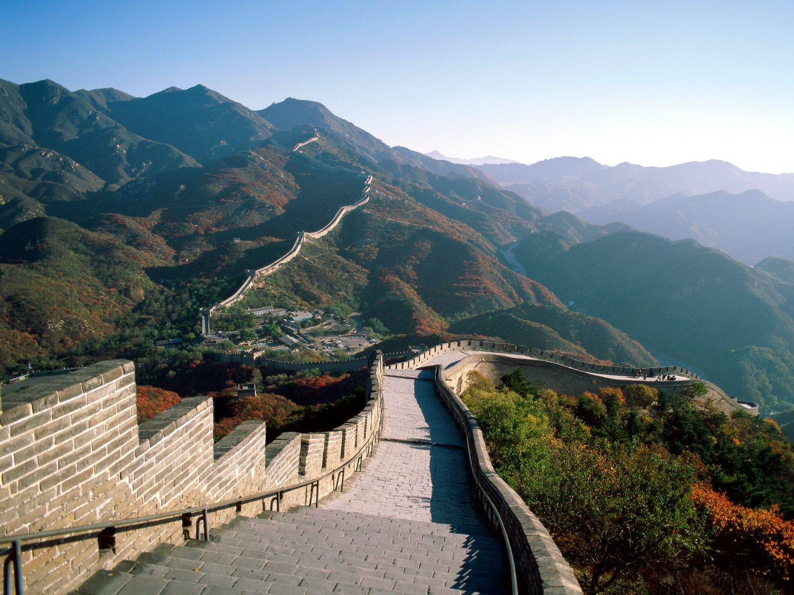 Great Wall Of China Panoram HD Wallpaper Background Image