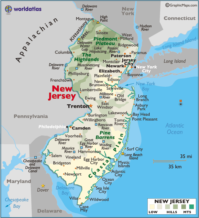 Jersey World Map