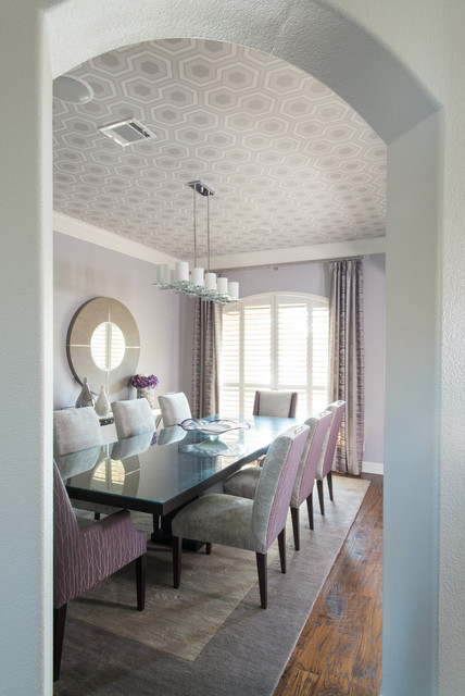Modern Lavender and Gray Galore   Contemporary   Dining Room   dallas