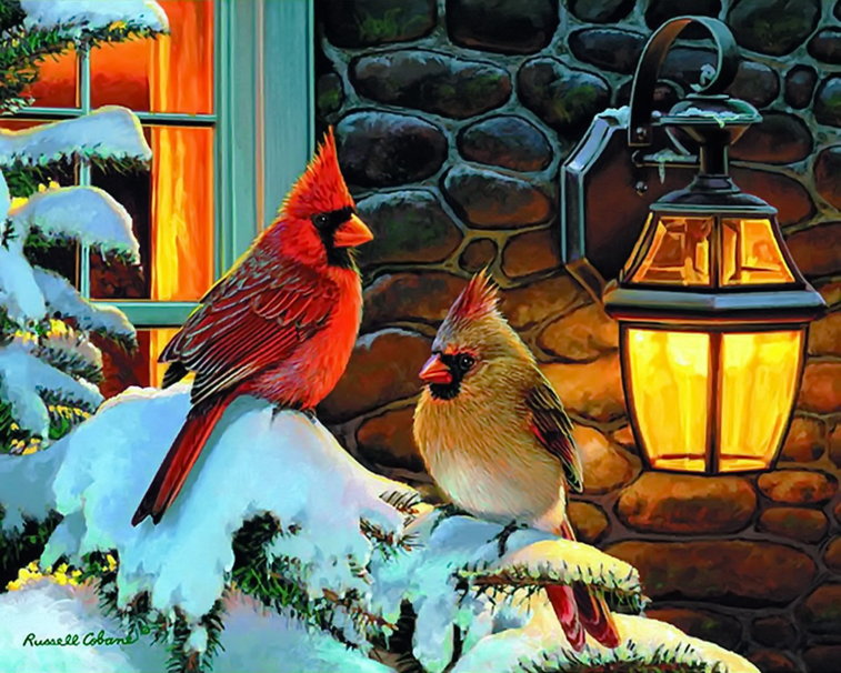 Cardinals In Winter Wallpaper