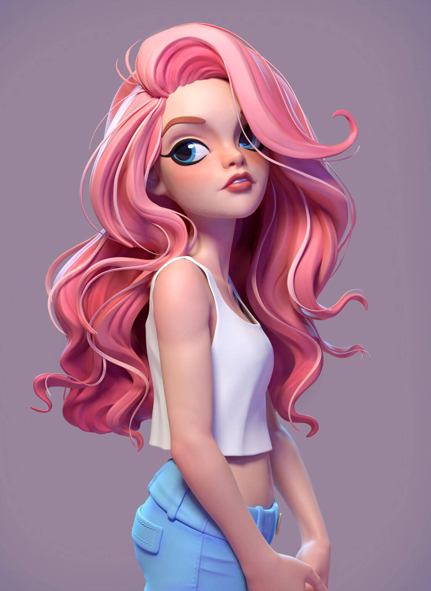 Cool Girl Cartoon Wallpaper