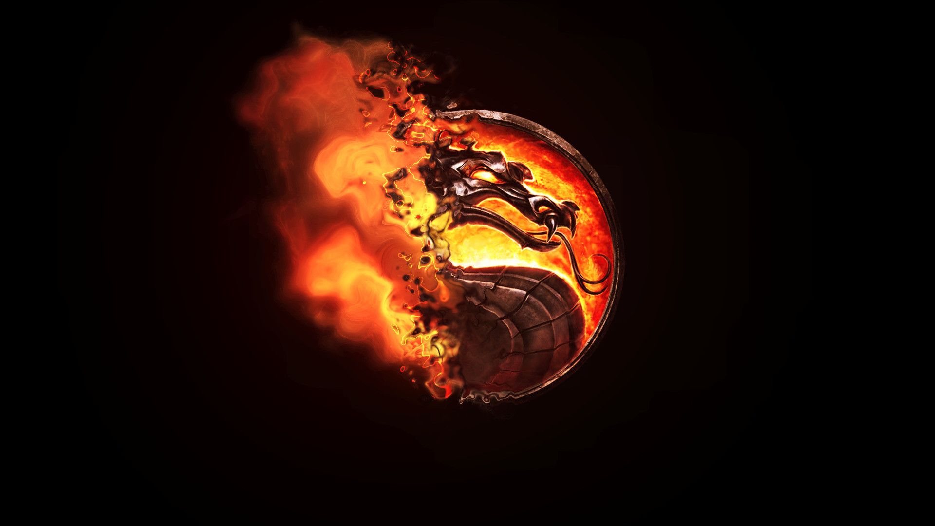 Mortal Kombat Dragon Burning Wallpaper HD Desktop And Mobile