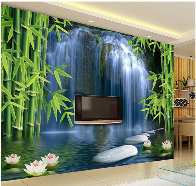   wallpaper non woven bamboo water wallpaper papel de parede 3djpg