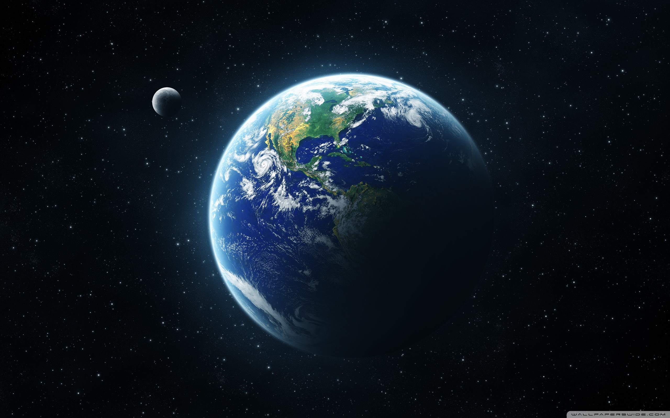 Earth And Moon From Space 4k HD Desktop Wallpaper For Ultra