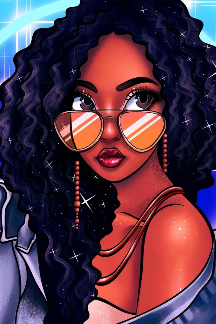 Black Girl Cartoon Wallpaper   Wallpaper Sun