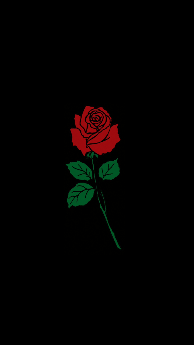 Black Flower Rose Wallaper Background Tattoo Cellphone