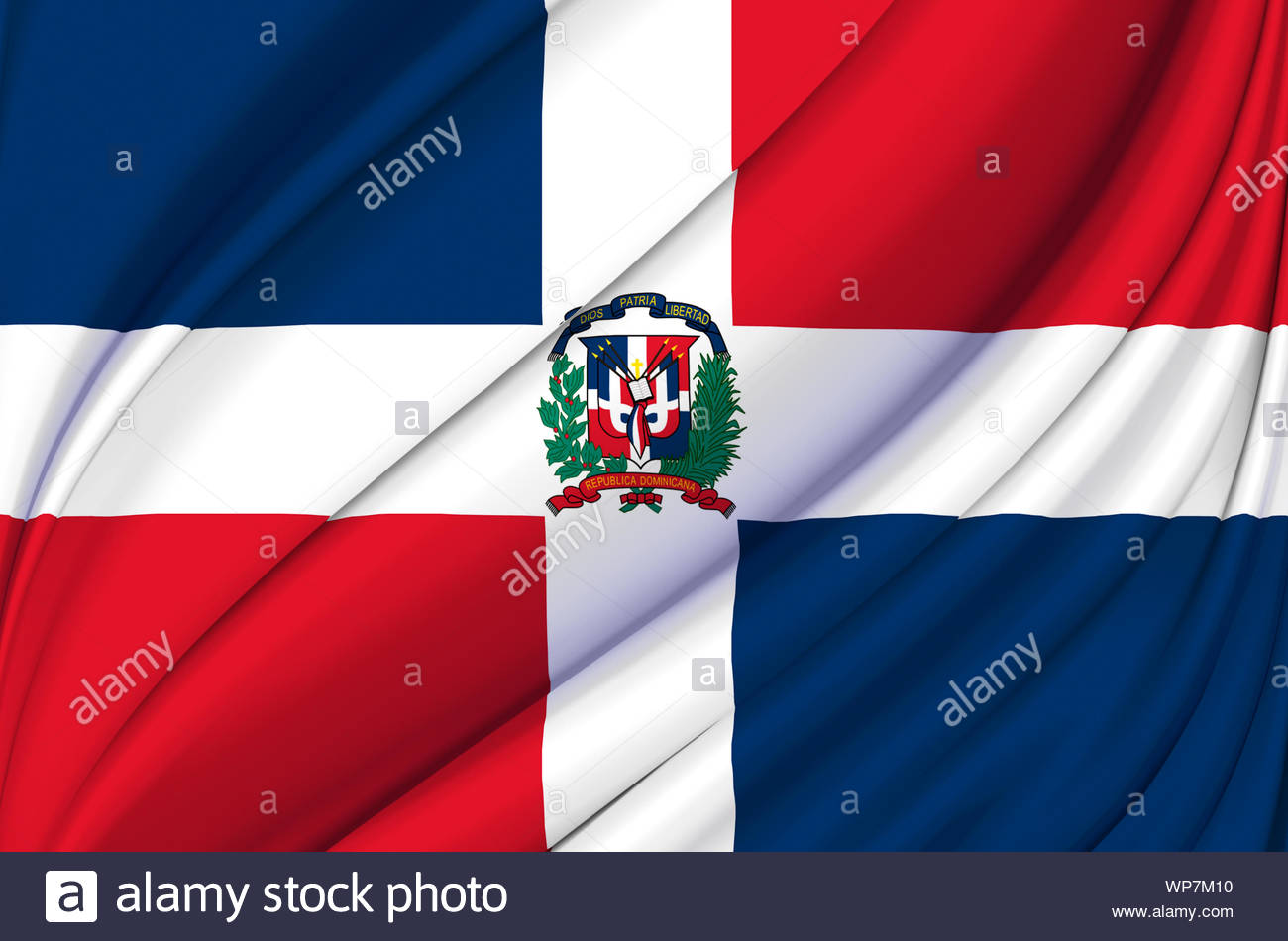 Free Download Dominican Republic Waving Flag Illustration Countries Of