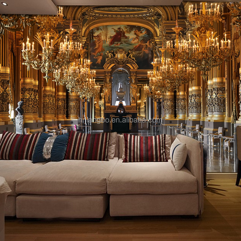 European Luxury Palace Wallpaper Bedroom Living Room Background
