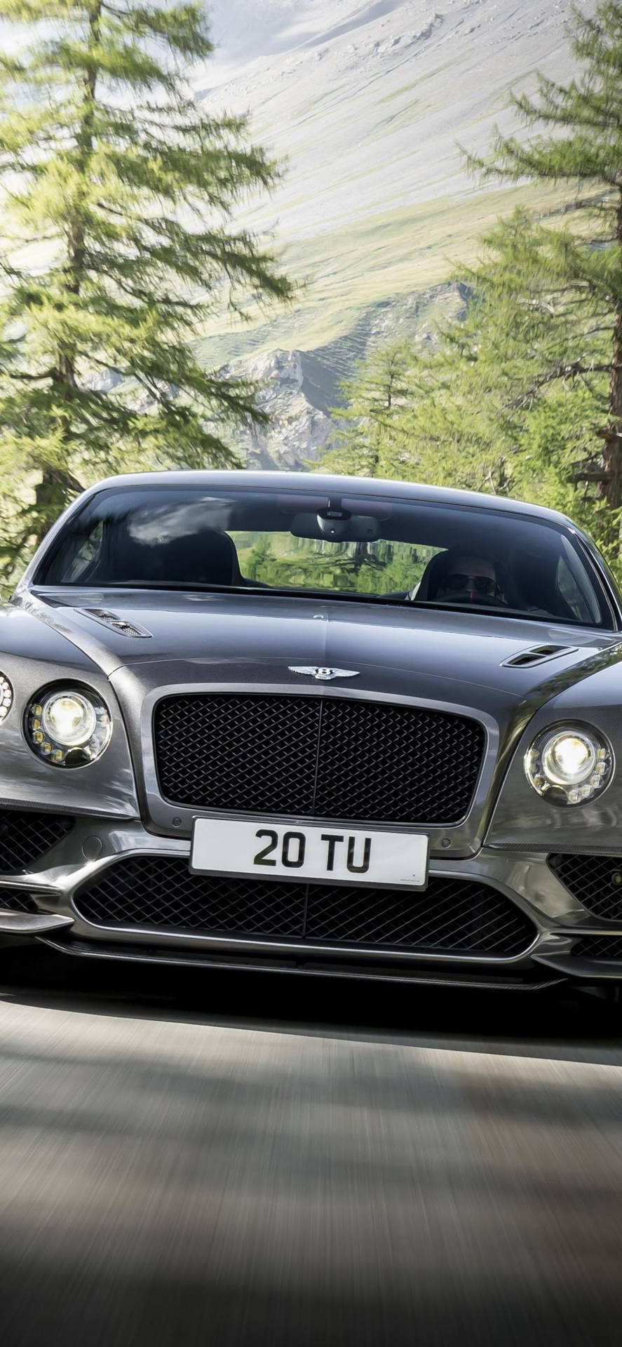 Front Silver Bentley iPhone Wallpaper