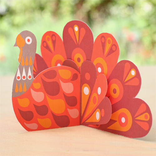 Turkey Paper Ornament by HappyThought Paper Crafts