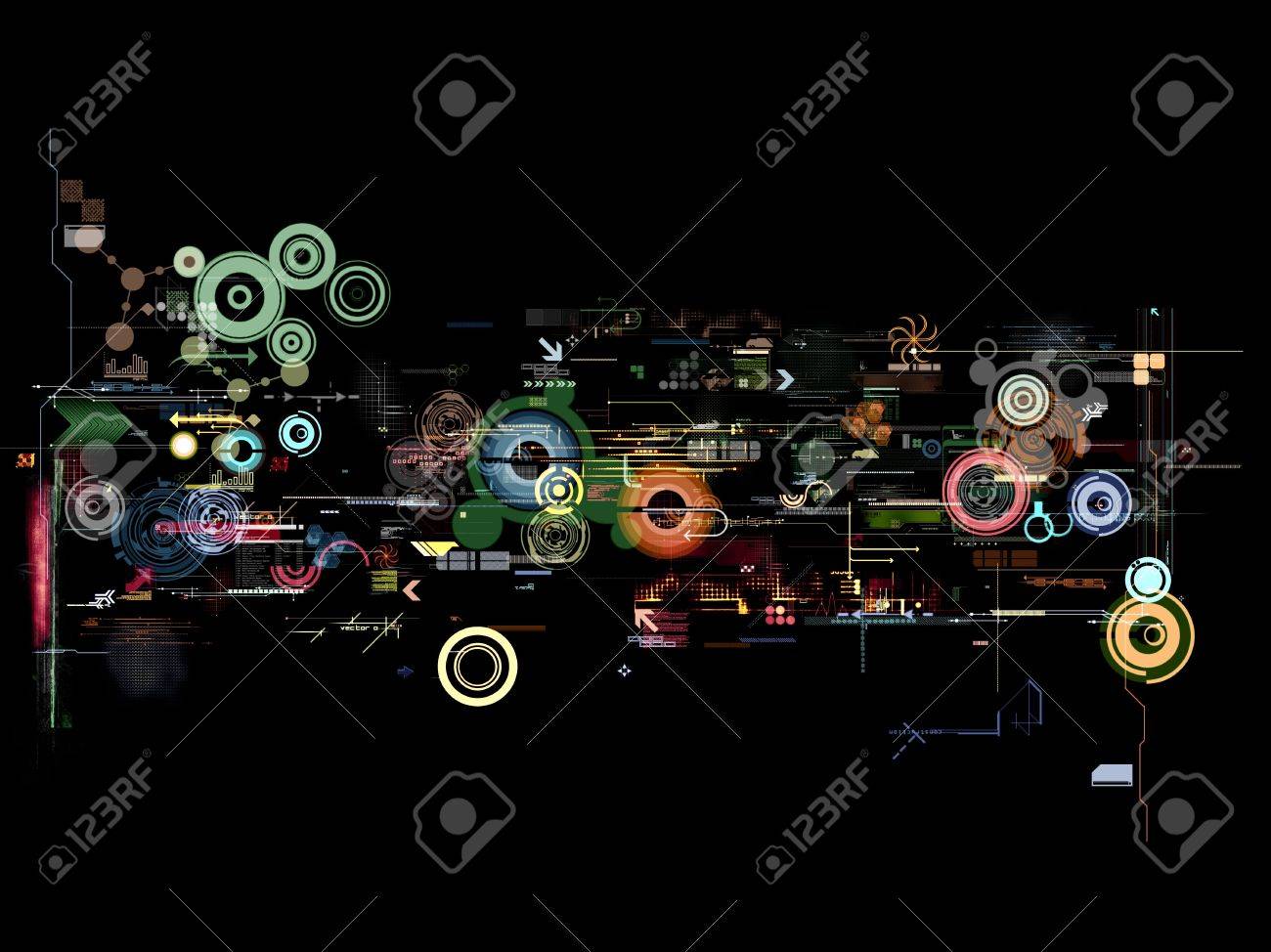 Abstract Graphic Montage Design Wallpaper Background Poster Stock
