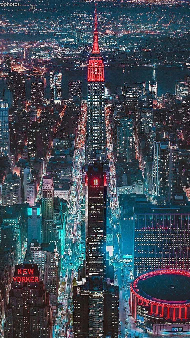 New York City Night Glow IPhone Wallpaper   IPhone Wallpapers