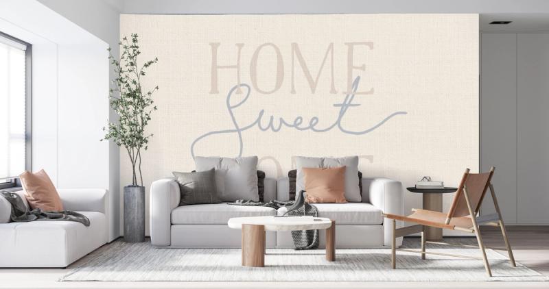Home Sweet Wallpaper Mural Pvc