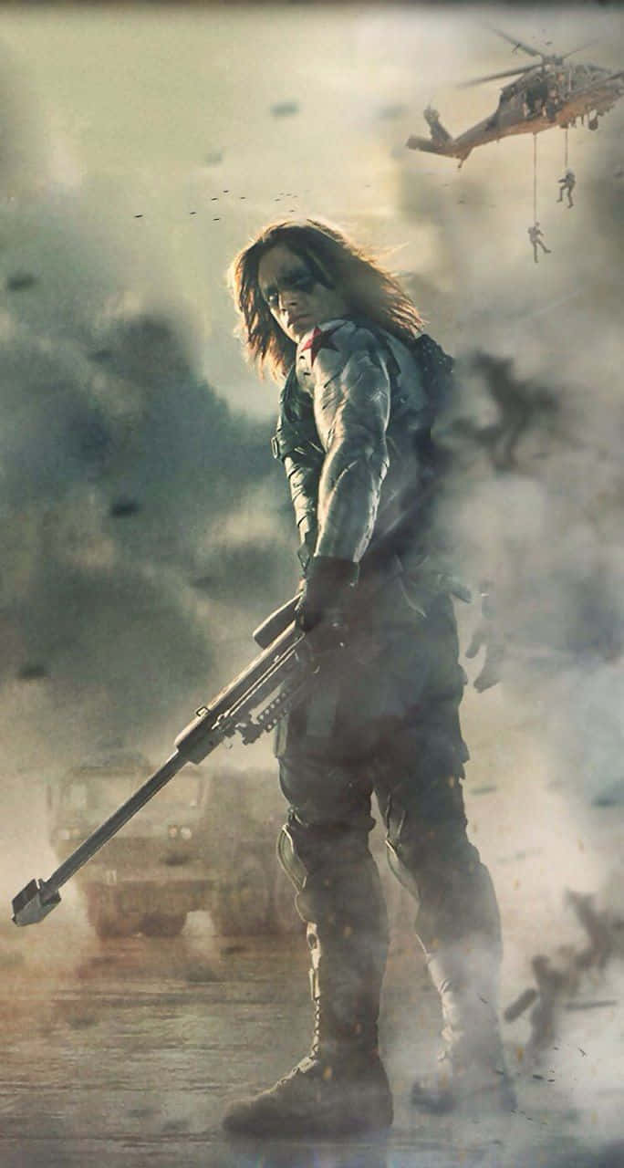 Always Stay Connected With Bucky Barnes iPhone Wallpaper