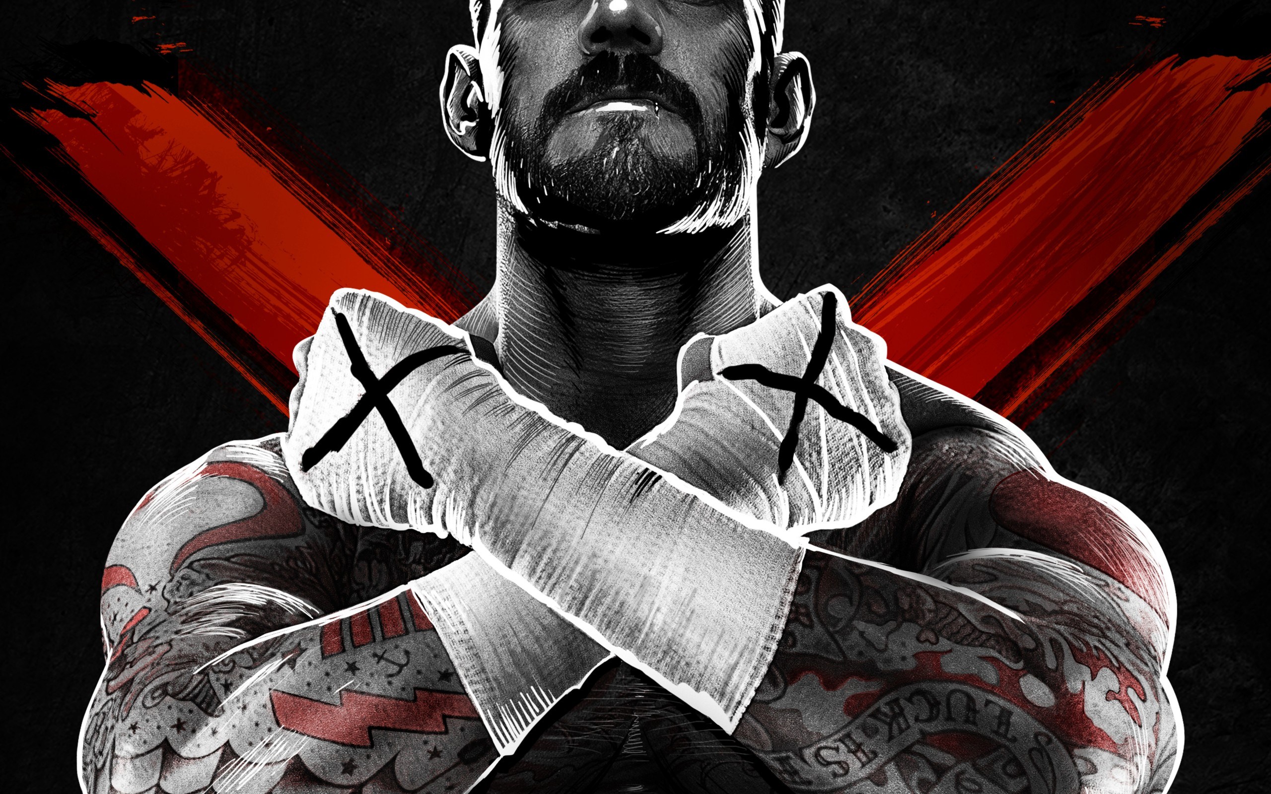 Wwe Professional Tattoo X Man Boxing Game Wallpaper