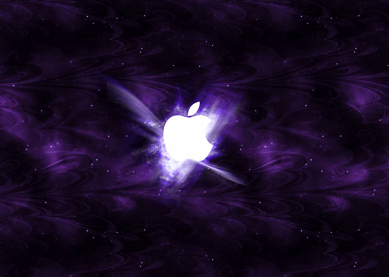 Apple Mac Desktop Purple Background Wallpaper