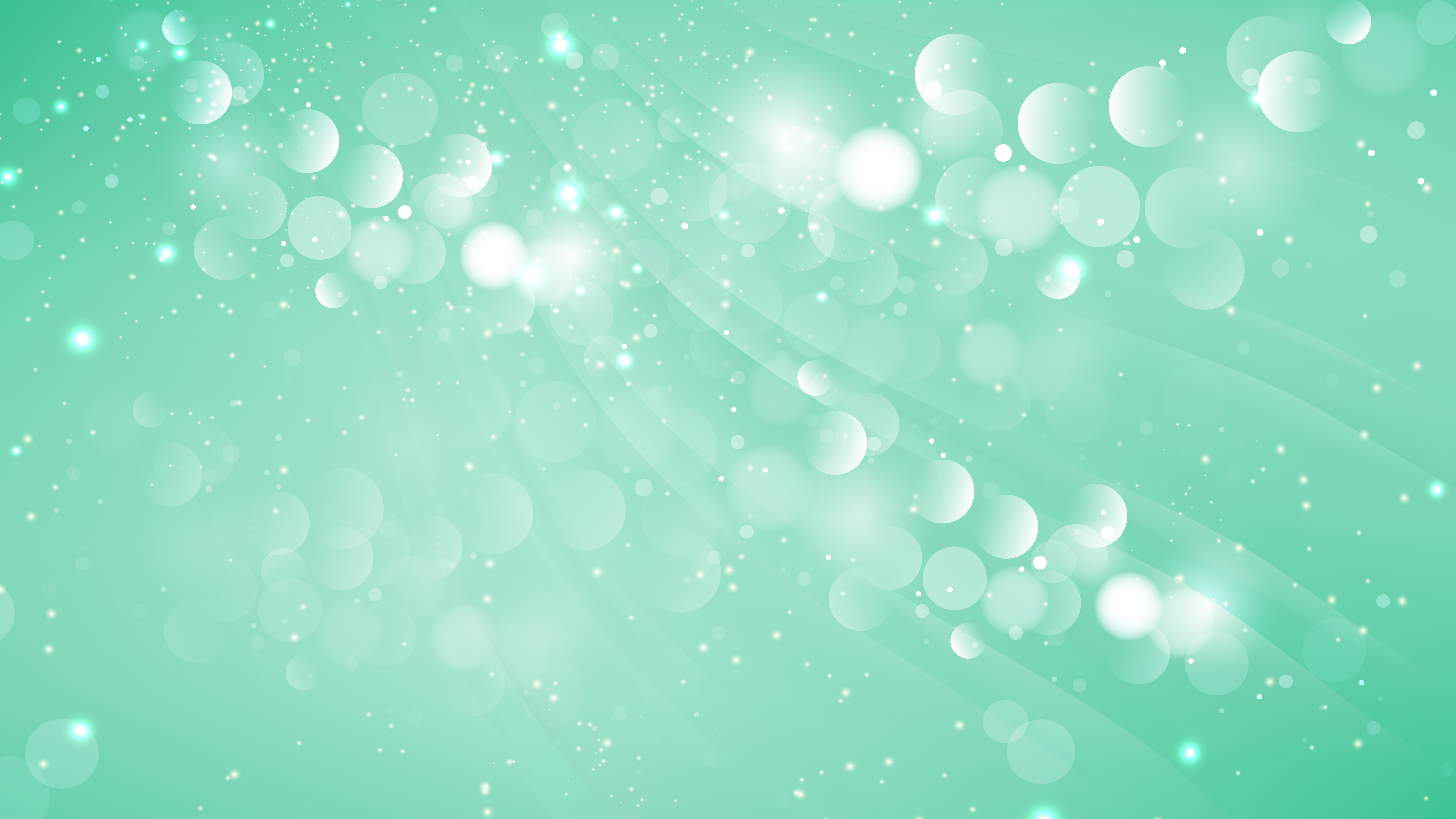 Abstract Mint Green Blurred Bokeh Background Vector