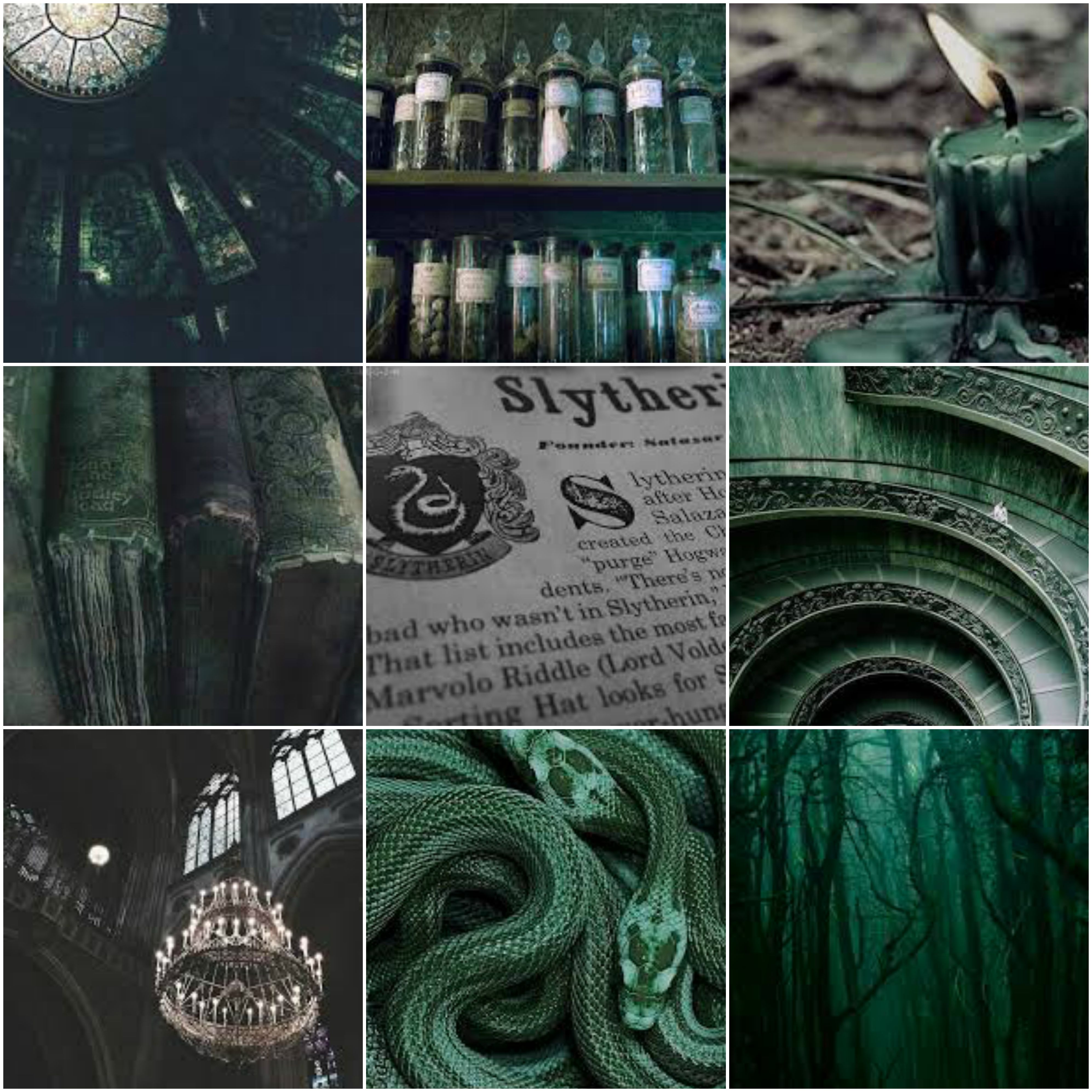 Slytherin Aesthetic Mood Board Wallpaper