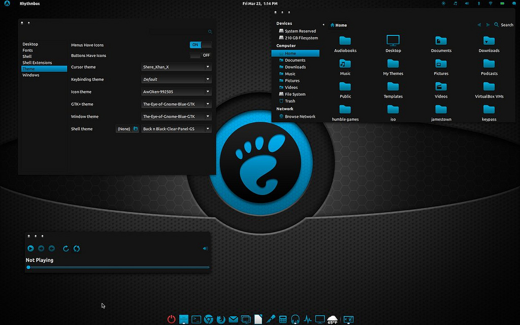  of Gnome Blue GTK32 theme on UbuntuLinux Mint   NoobsLab Ubuntu 1024x640