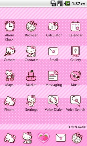 Bigger Hello Kitty Strawberry Sweetie For Android Screenshot