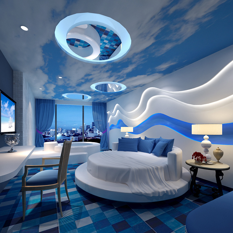 Large Mural Wallpaper Ktv Star Hotel Ceiling 3d Stereoscopic