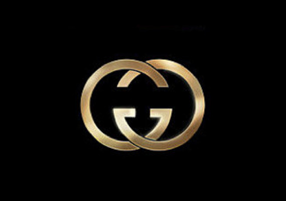 Download Golden Gucci Logo Over Supreme Logo Wallpaper