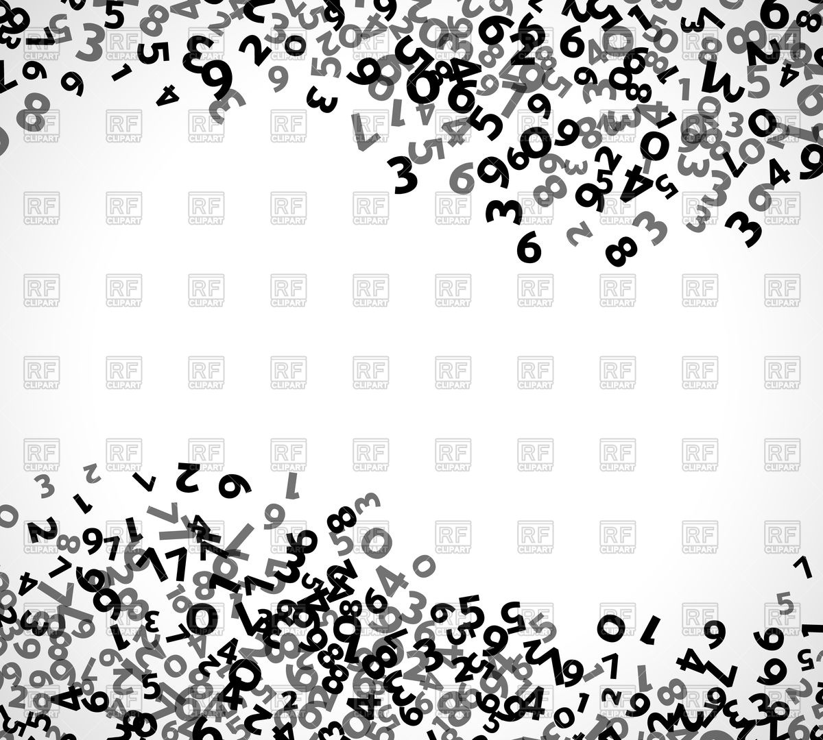 Abstract Math Number Background Vector Image Of