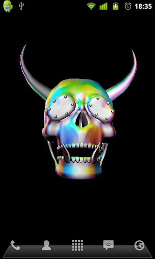 Captura De Pantalla 3d Skulls Live Wallpaper Para Android