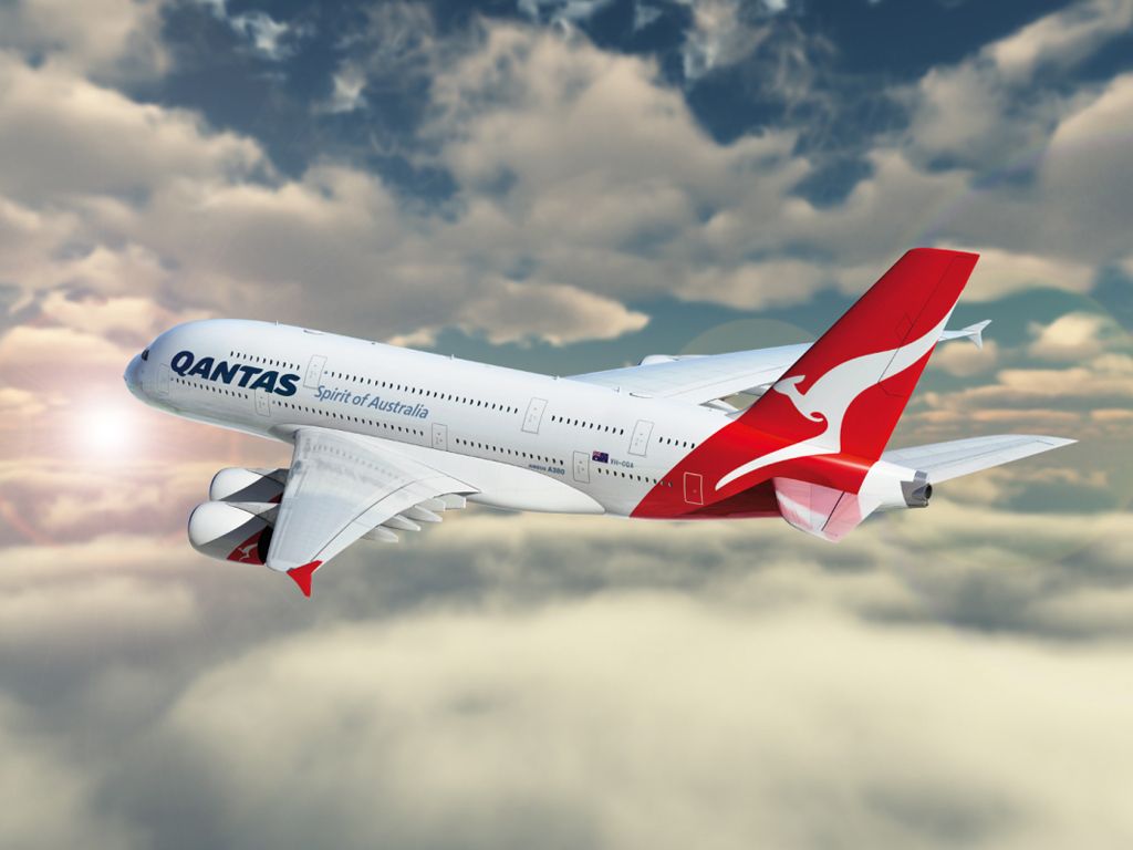 Qantas A380 Cloudscape Wallpaper Airbus