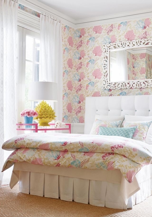 Matching Wallpaper And Bedding Home Decor