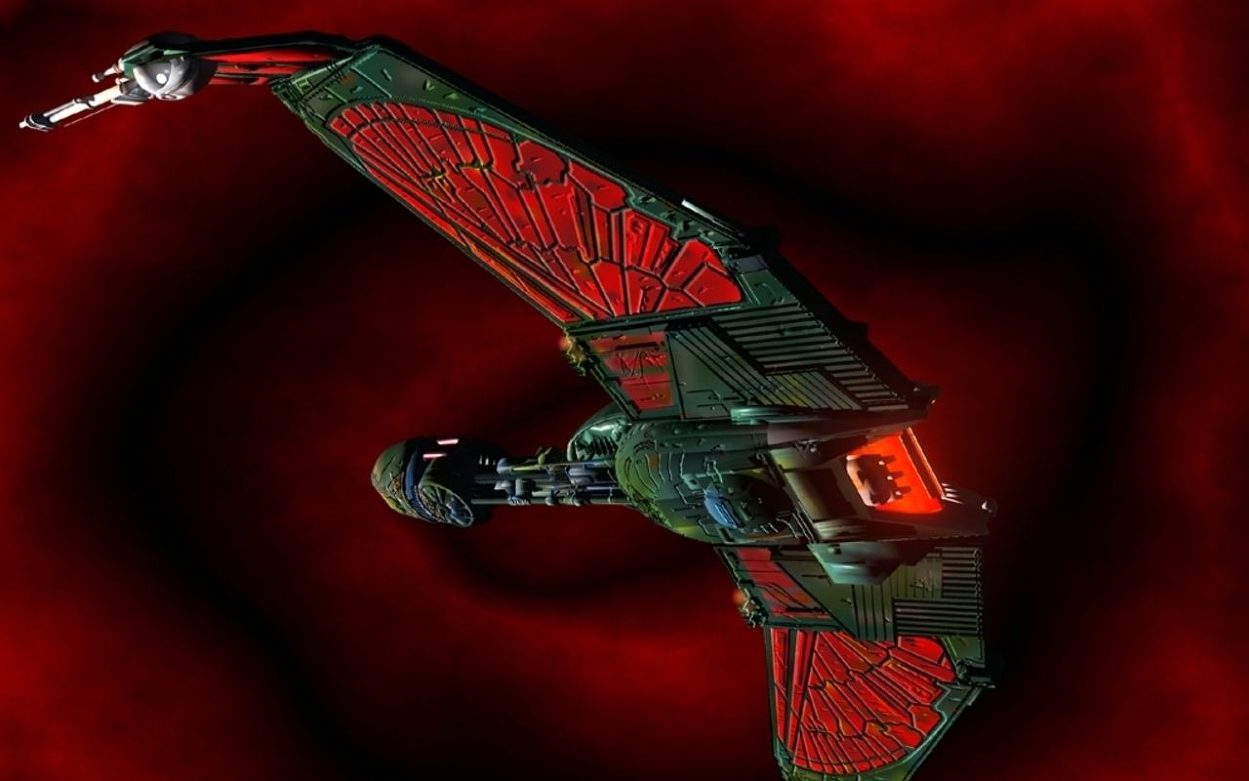Klingon Bird Prey Science Fiction Wallpaper Background