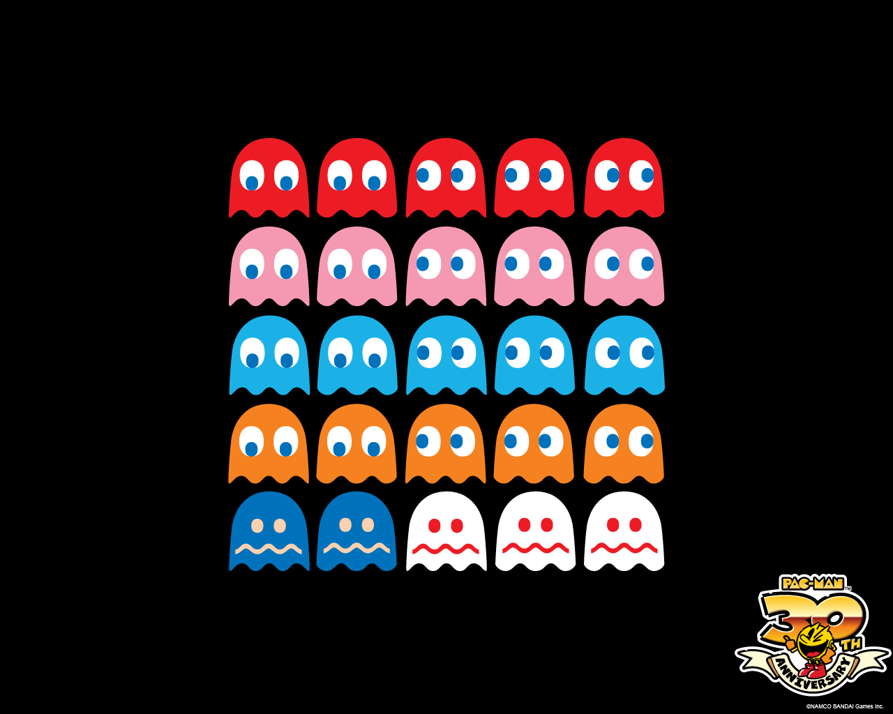 Pac Man Wallpaper Classic Ghosts