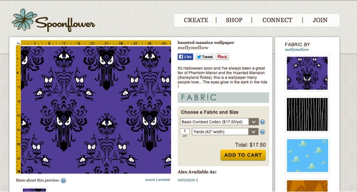 Spoonflower Haunted Mansion Wallpaper Can Be Yours