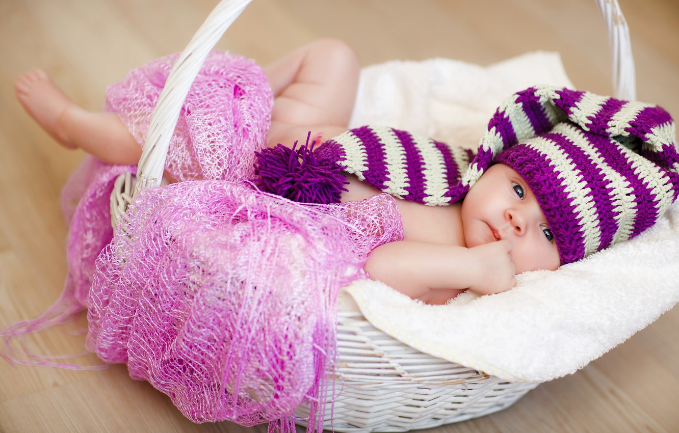 Wallpaper Basket Hat Child Winter Baby Kid Infants