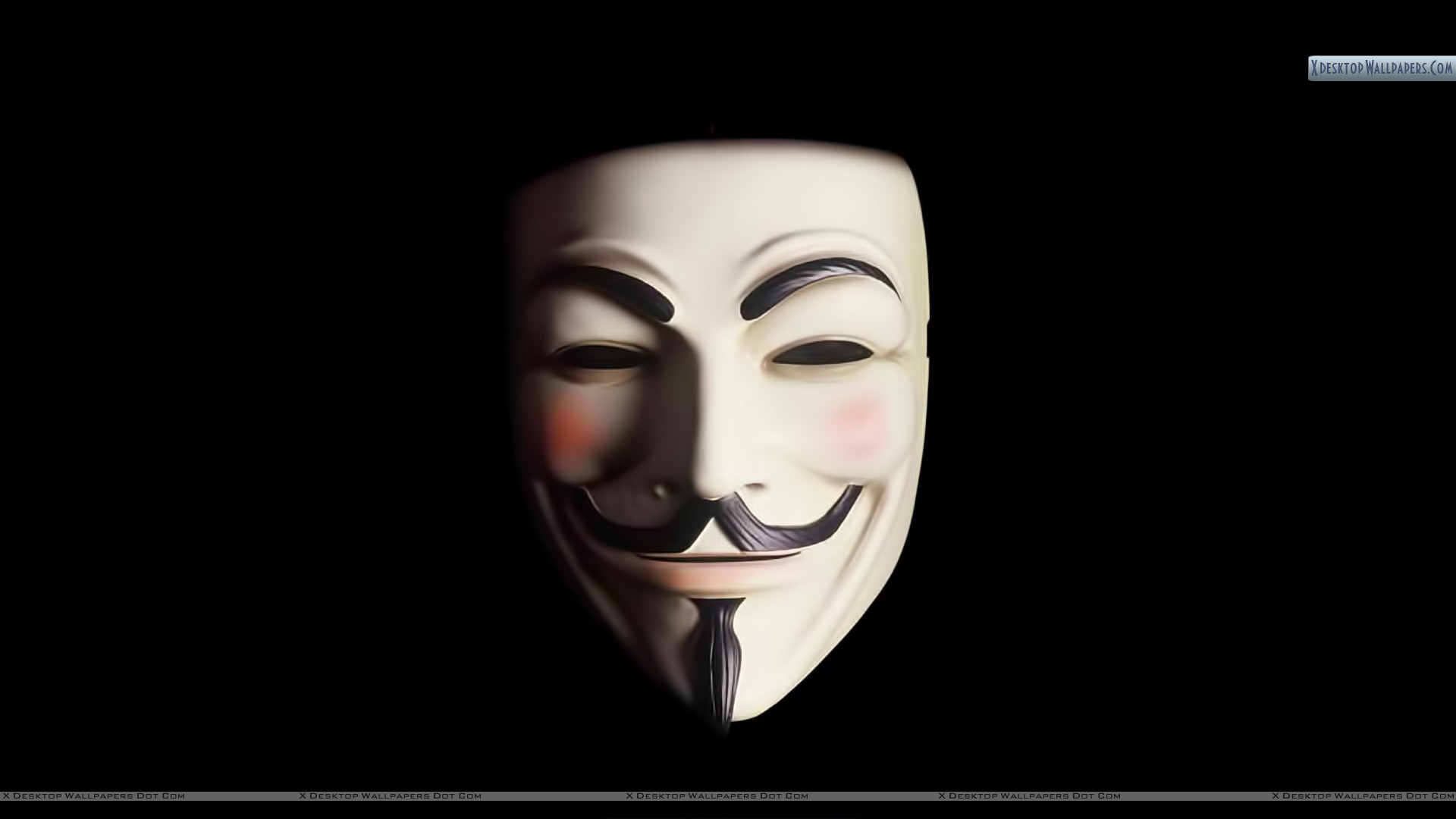 HD Wallpaper Guy Fawkes Mask On Black Background