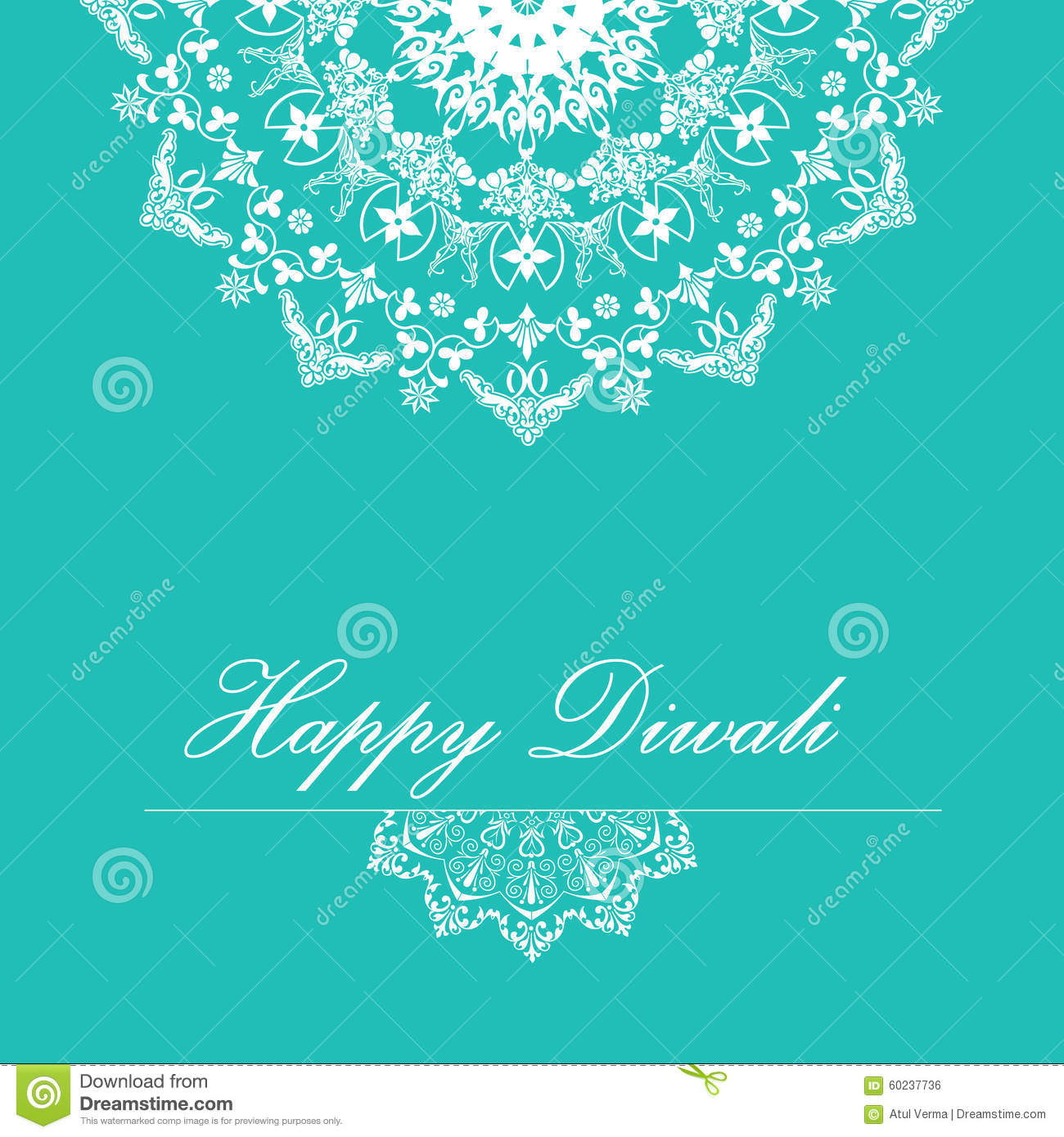 Vector Background For Diwali With Stylish Pattern Rangoli Design