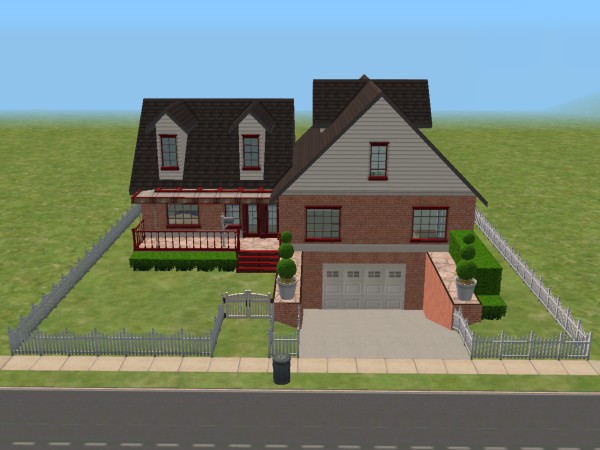 Garage And Large Front Yard Perfect Little House For New Sim Families