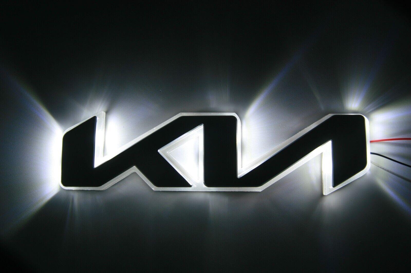 Oem New Kia Logo Aluminum Led Emblem 2way Color For