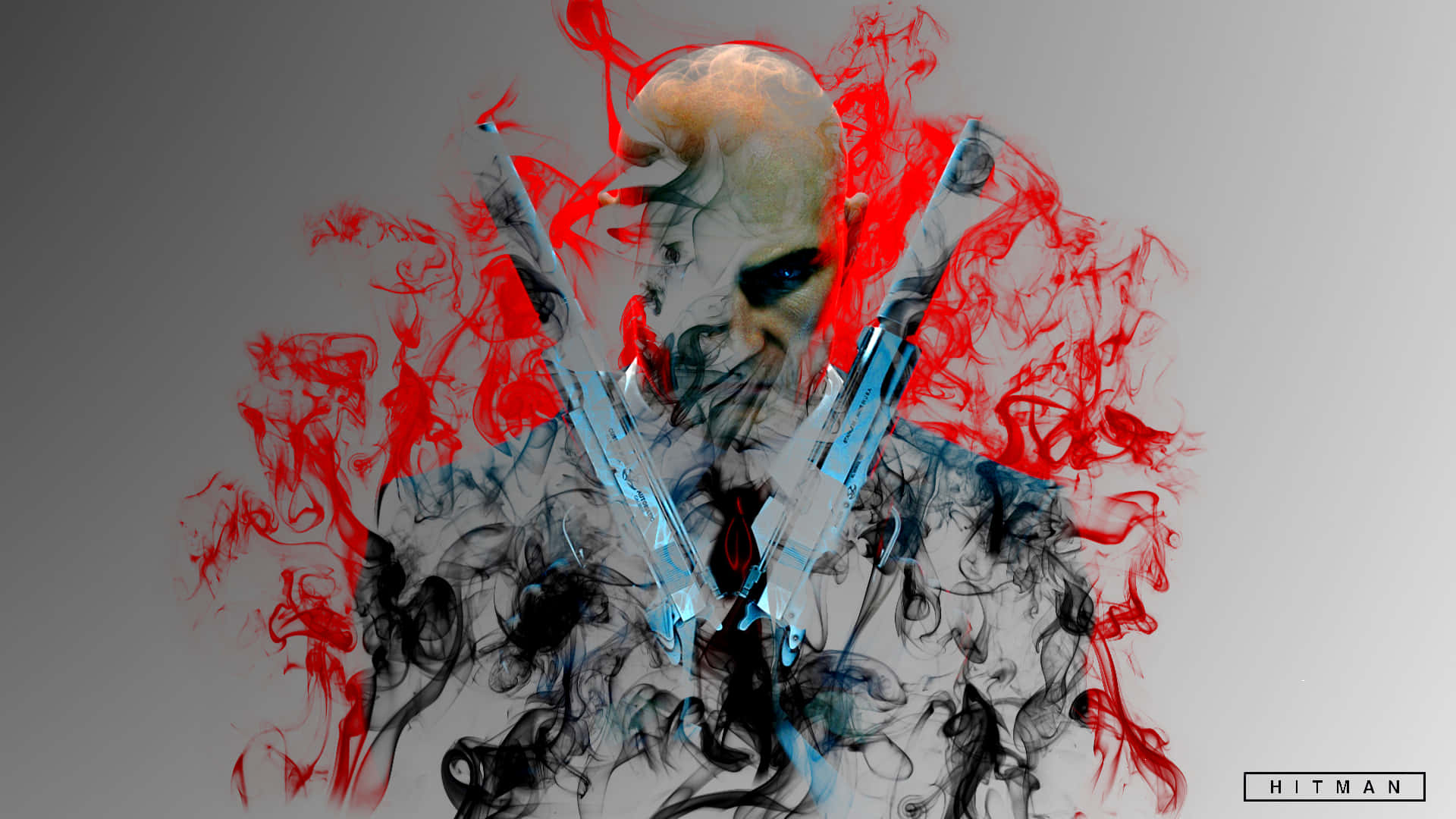 Hitman Agent Smoke Silhouette Wallpaper