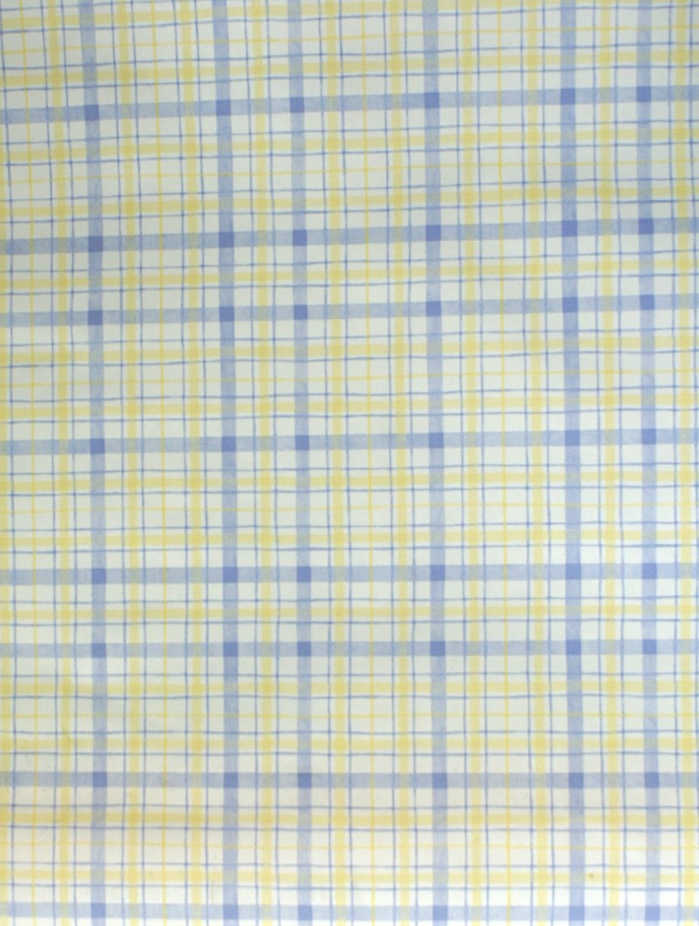 YELLOW BLUE FRENCH COUNTRY PLAID WALLPAPER   609A2   5808271