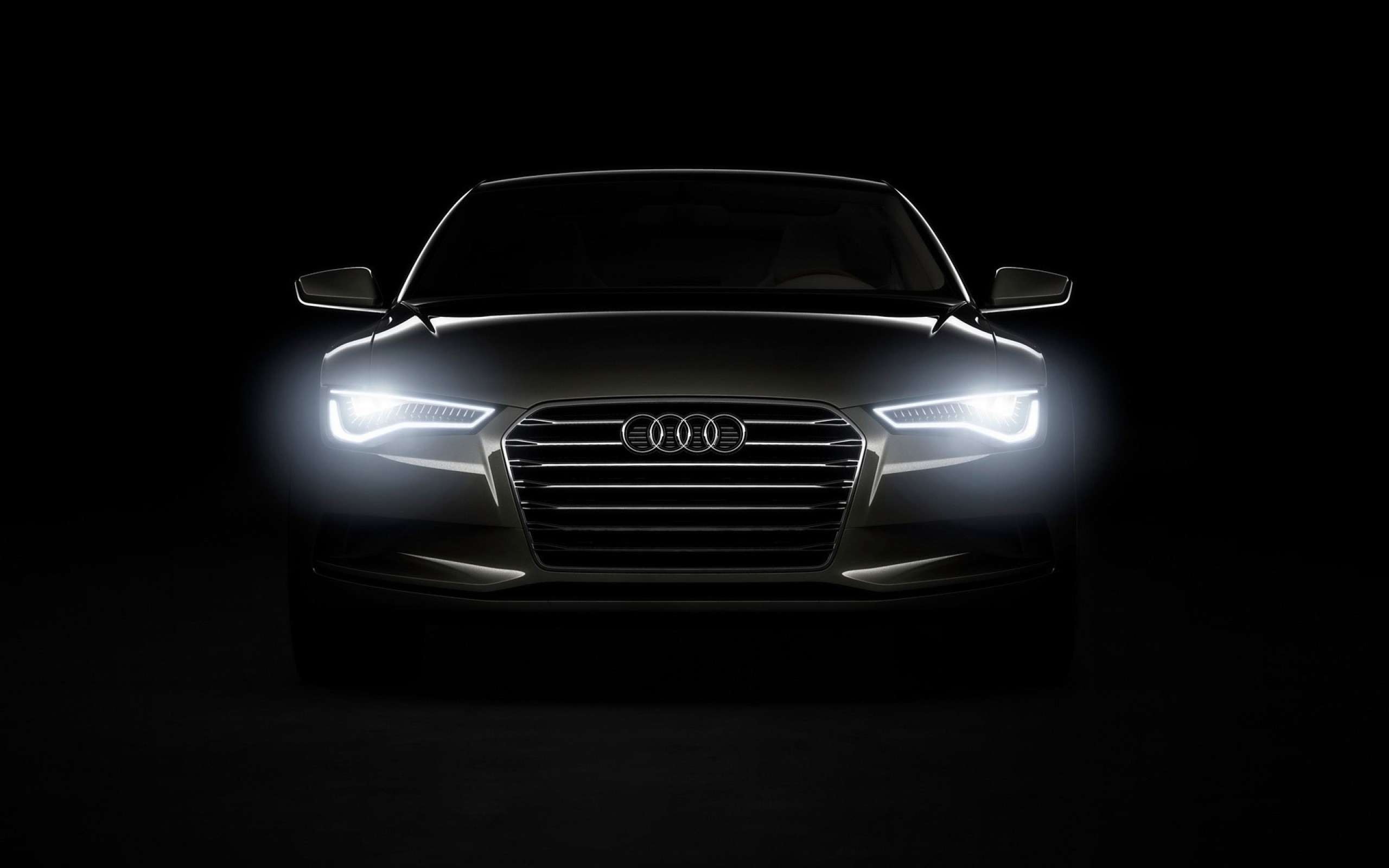 Audi Headlights In The Dark All For Desktop