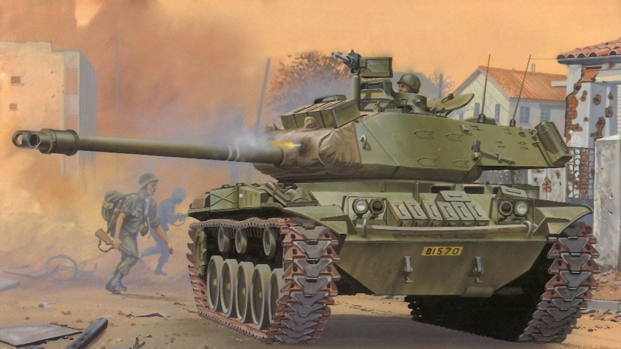 Photos Tanks Tank M48 Painting Art Military