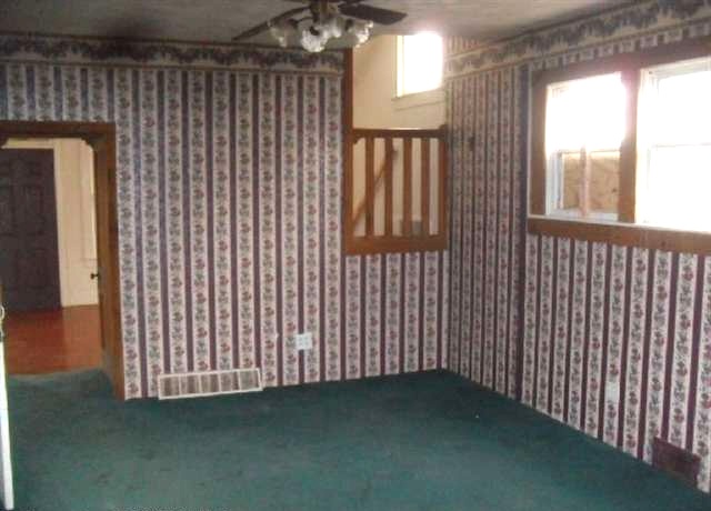 Ugly Outdated Wallpaper Striped Clarksburg West Virginia Home House