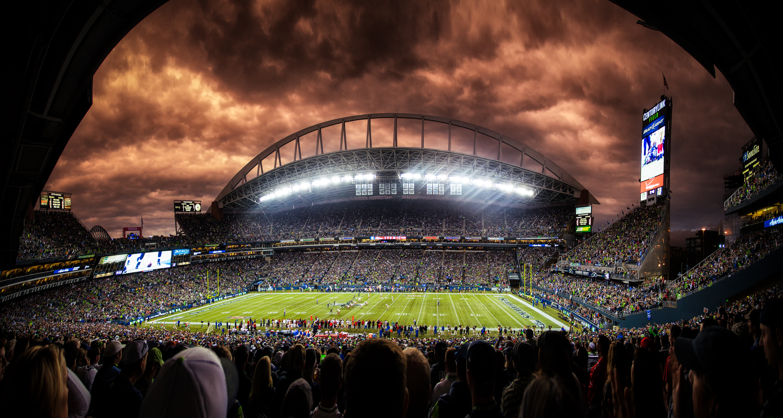 Seattle Seahawks Nfl Football Qwest Stadium G Wallpaper Background