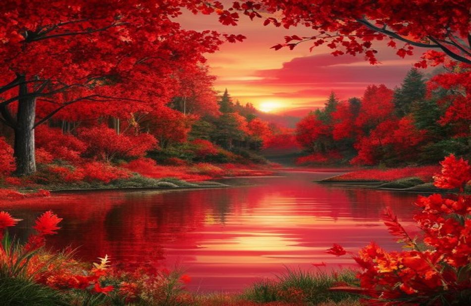 Red Nature Wallpaper