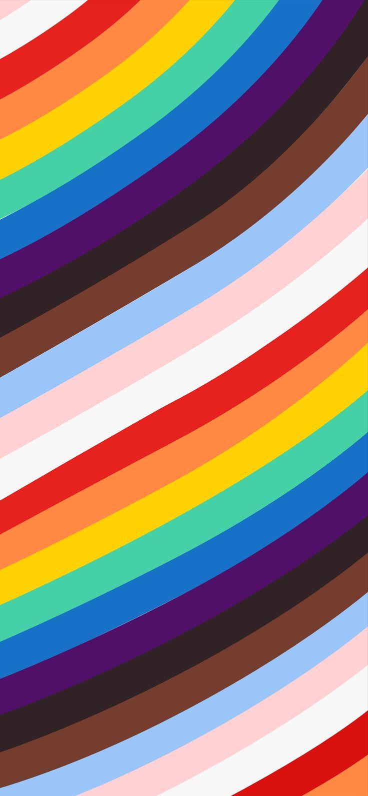 Apple Pride Full Screen Rainbow Wallpaper
