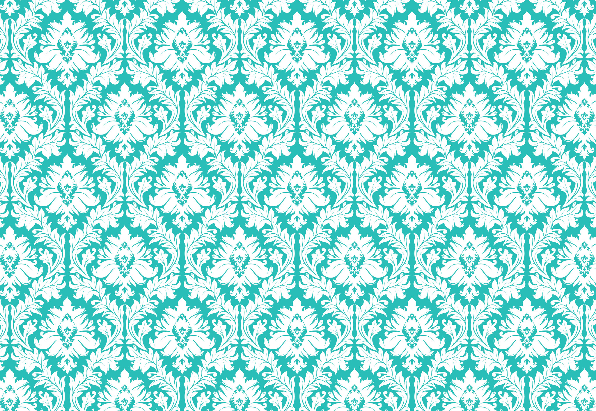 Turquoise Damask Wallpaper HD On Picsfair