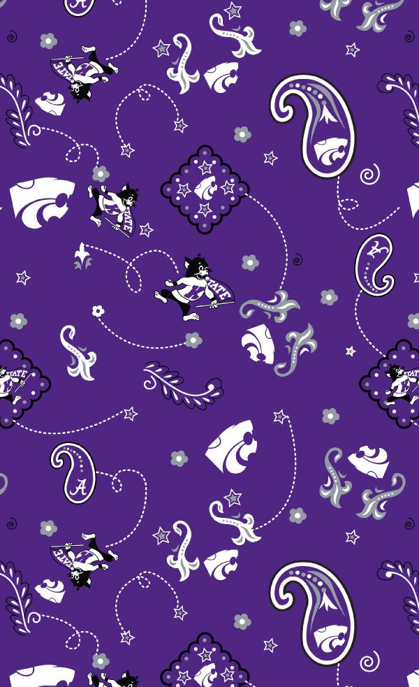 K State Cotton Paisley With Willie And Powercat Another One Of